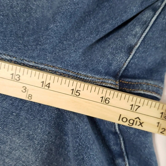 Good American x Zara High Rise Skinny Jeans Medium Wash Women's 30W/62 Distress - Picture 16 of 16